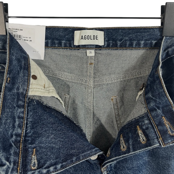 NWT AGOLDE Barrel Leg Criss Cross Jean size 26 in Form Wash - Picture 7 of 11